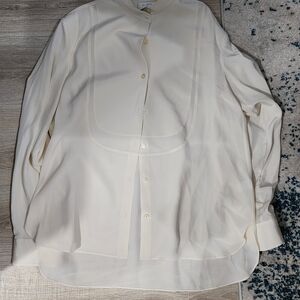 St. John Ivory Button-Up Top